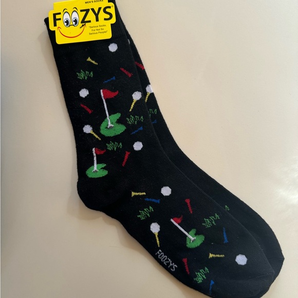 Fuzzy socks. Men’s socks. Golf. Size 10-13 - Picture 1 of 5